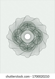 Green abstract rosette. Vector Illustration. Detailed.