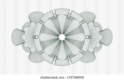 Green abstract rosette. Vector Illustration. Detailed 