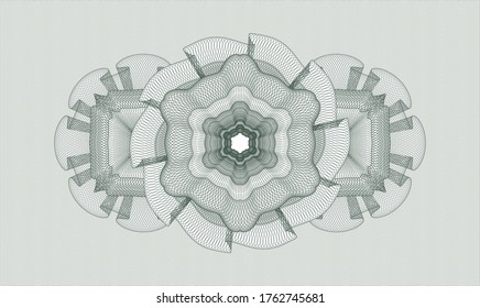 Green abstract rosette. Vector Illustration. Detailed 