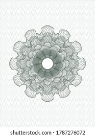 Green abstract rosette. Vector Illustration. Detailed. 