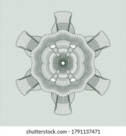 Green abstract rosette. Vector Illustration. Detailed. 