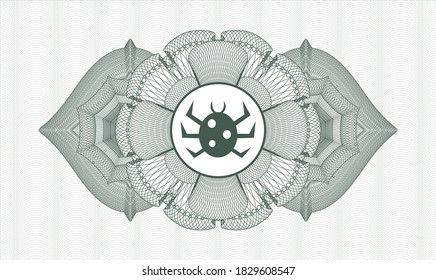 Rosette abstracto verde. Ilustración vectorial. Detallado con el icono de error dentro