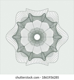 Rosette abstracto verde. Ilustración vectorial. Detallado. 