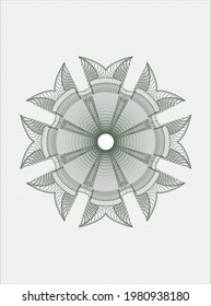 Green abstract rosette. Vector Illustration. Detailed. 