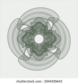 Green abstract rosette. Vector Illustration. Detailed. 