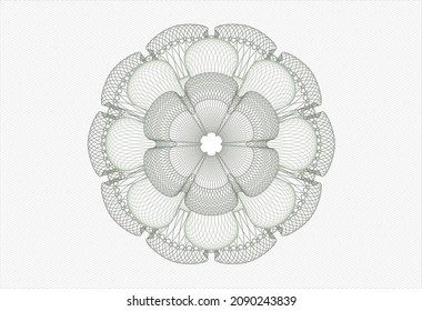 Rosette abstracto verde. Ilustración vectorial. Detallado. 