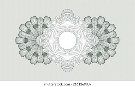 Grüne abstrakte Rosette. Vektorgrafik. Detaillierte 