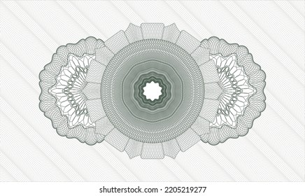 Green abstract rosette. Vector Illustration. Detailed 