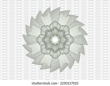 Green abstract rosette. Vector Illustration. Detailed. 