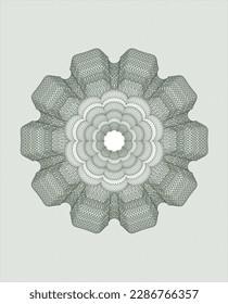 Green abstract rosette. Vector Illustration. Detailed. 