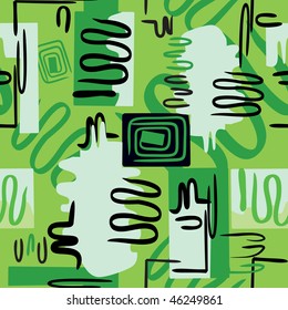 Green abstract seamless background. Vector illustration