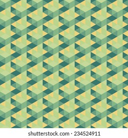 A green abstract seamless geomtetric pattern