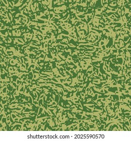 Green abstract seamless pattern with tangled lines and squiggles. Creative vector background, suitable for wallpaper design, camouflage and camouflage fabrics and clothes