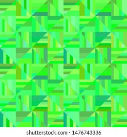 Green abstract seamless striped triangle pattern - vector tiled mosaic background design
