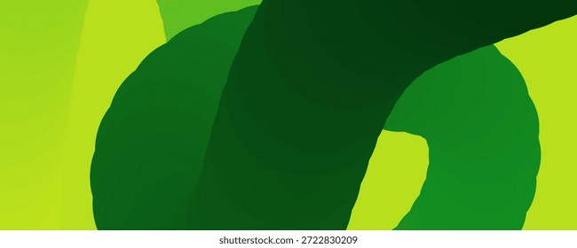 Formas abstratas verdes e composição de linhas