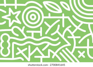 green abstract shapes pattern background
