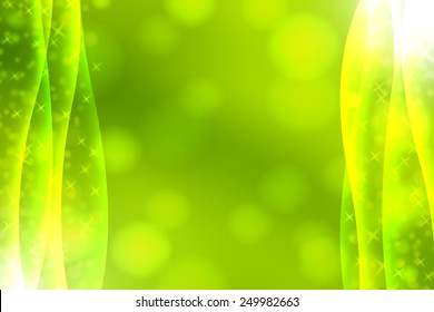Green abstract smooth blur background with lights over it.