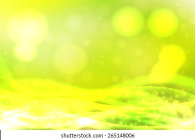 Green abstract smooth blur background with blurry lights.