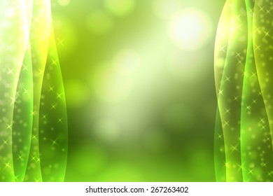 Green abstract smooth blur background with lights over it.