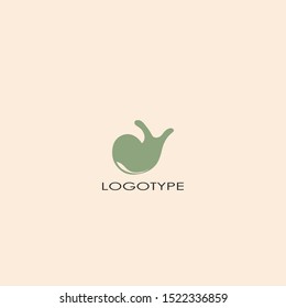 Green abstract snail logo icon vector design concept business identity