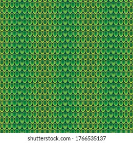 Green abstract snake pattern exotic element background.