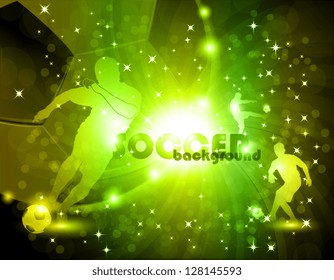 Green abstract soccer background vector illustration