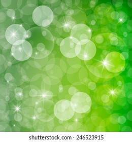 Green Abstract Spring Defocused Blurred Background