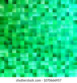 Green abstract square background - trendy vector graphic from gradient squares