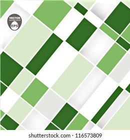 Green abstract squares vector background