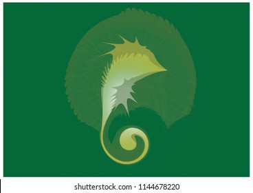 GREEN ABSTRACT STONE