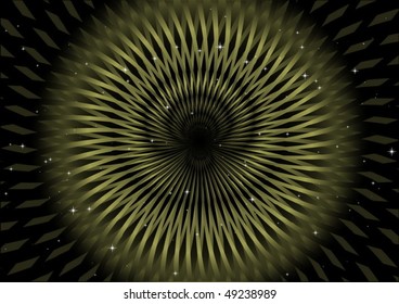 Green abstract swirled shapes