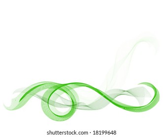 Green abstract swirly background image