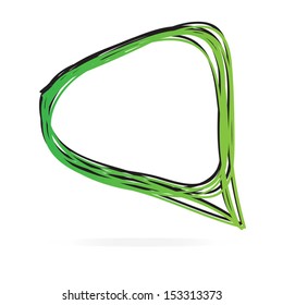  Green Abstract Talking Bubble, Vector