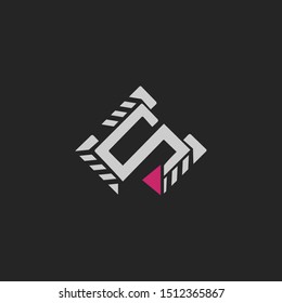 Green Abstract Techno logo icon. Creative vector design logo icon for floral business, healthy, and more brand identity.