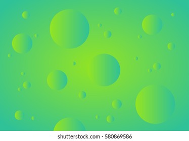 Green abstract technology background. Gradient bubbles for web sites, user interfaces and applications. Vector illustration.