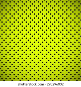 Green abstract technology background with seamless circle perforated speaker grill texture for web, user interfaces, UI, applications, apps, business presentations and prints. Vector illustration.