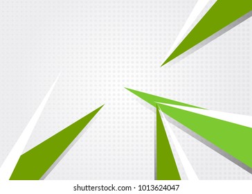 Green abstract template for card or banner. Metal Background with waves and reflections. Business background, silver, illustration. Illustration of abstract background with a metallic element