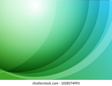 Green abstract template for card or banner. Metal Background with waves and reflections. Business background, silver, illustration. Illustration of abstract background with a metallic element
