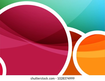 Green abstract template for card or banner. Metal Background with waves and reflections. Business background, silver, illustration. Illustration of abstract background with a metallic element