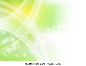Green abstract template for card or banner. Metal Background with waves and reflections. Business background, silver, illustration. Illustration of abstract background with a metallic element