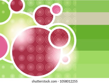 Green abstract template for card or banner. Metal Background with waves and reflections. Business background, silver, illustration. Illustration of abstract background with a metallic element
