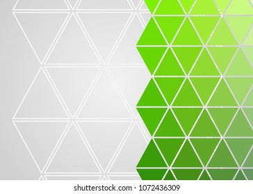 Green abstract template for card or banner. Metal Background with waves and reflections. Business background, silver, illustration. Illustration of abstract background with a metallic element