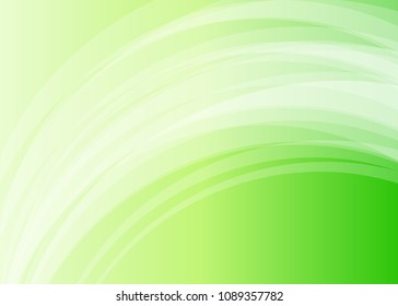 Green abstract template for card or banner. Metal Background with waves and reflections. Business background, silver, illustration. Illustration of abstract background with a metallic element