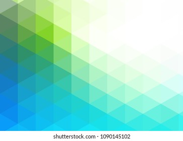 Green abstract template for card or banner. Metal Background with waves and reflections. Business background, silver, illustration. Illustration of abstract background with a metallic element