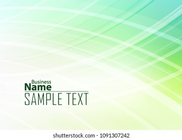Green abstract template for card or banner. Metal Background with waves and reflections. Business background, silver, illustration. Illustration of abstract background with a metallic element