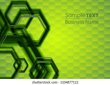 Green abstract template for card or banner. Metal Background with waves and reflections. Business background, silver, illustration. Illustration of abstract background with a metallic element
