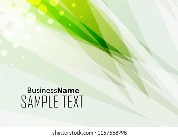 Green abstract template for card or banner. Metal Background with waves and reflections. Business background, silver, illustration. Illustration of abstract background with a metallic element