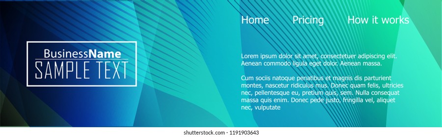Green abstract template for card or banner. Metal Background with waves and reflections. Business background, silver, illustration. Illustration of abstract background with a metallic element