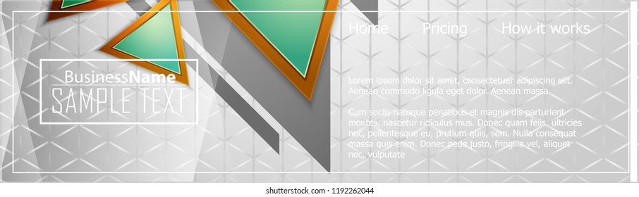 Green abstract template for card or banner. Metal Background with waves and reflections. Business background, silver, illustration. Illustration of abstract background with a metallic element