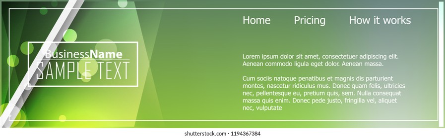 Green abstract template for card or banner. Metal Background with waves and reflections. Business background, silver, illustration. Illustration of abstract background with a metallic element